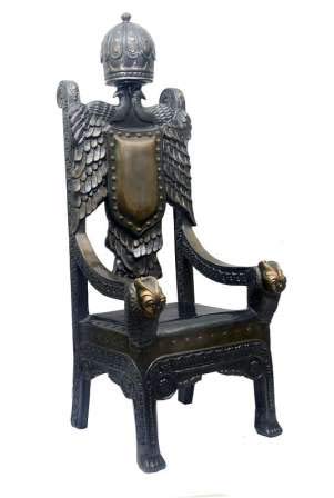 Waahkart Home Decor Stylish Wooden Color Look Royal Emperor Arm Chair Set of 2