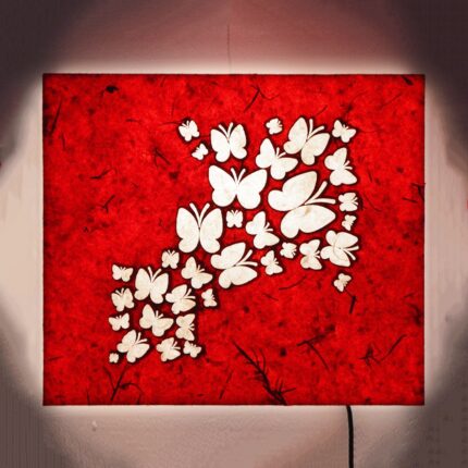 Craftter Flying Butterfly Square Wall Lamp